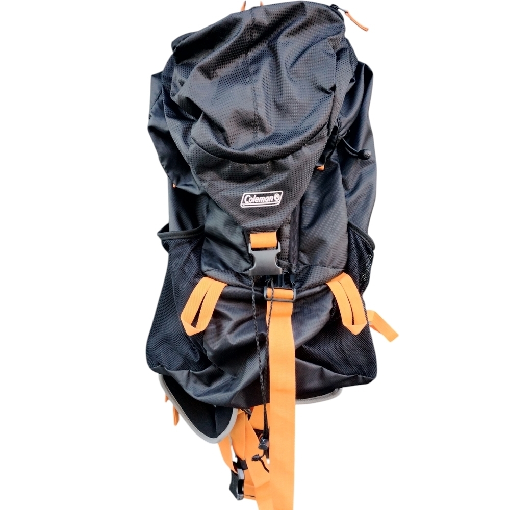 Coleman Hiking Backpack Camping Travel Trekking Pack Black Orange